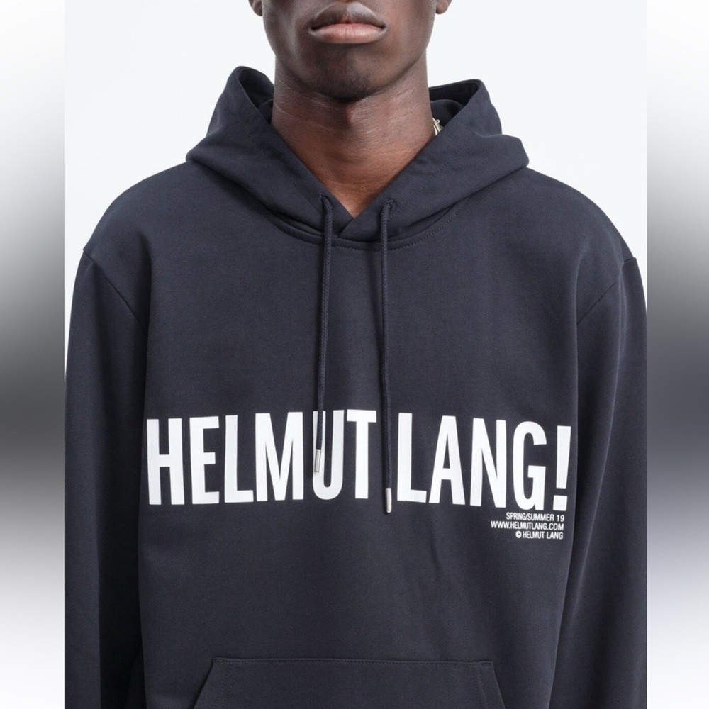 Helmut Lang Oversized Black Sweatshirt Hoodie- Size Medium